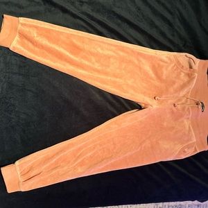 Pink velour sweatsuit